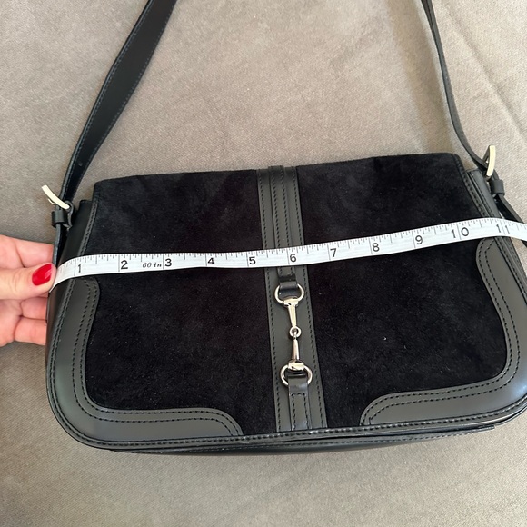 Ann Taylor Loft Black Faux Suede Bag - Picture 9 of 10